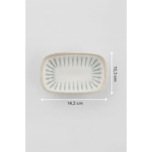 12'li Valencia Kare Kayık 14cm Dijital Sierra Rinart Krem