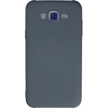 Samsung Galaxy  Uyumlu - J7 Kılıf Nano İçi Kadife Silikon - Gri