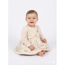 Xo Kids Kız Çocuk Elbise + Bolero 9-24 Ay 52130 Bej