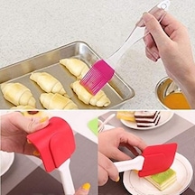 2& 39 Li Silikon Pasta - Börek - Poğaça Yağ Fırçası Ve Spatula Seti Diğer