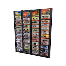 Regular Kart Rafı, Doğal Ahşap Regular Kart Sergileme Vitrini, Kutusunda Card Oyuncak Araba Rafı Çok Renkli
