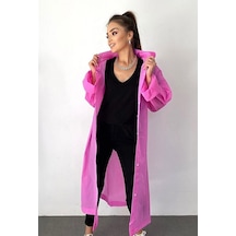 İmpertex Kadın Erkek Yağmurluk Kapüşonlu Çıtçıtlı Eva Pembe Yağmu Pembe