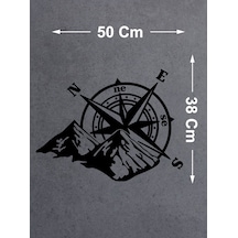 Pusula Ve Dağ Sticker - 4x4 Off Road Pickup Sticker - Araba Oto Motosiklet Karavan Cam Sticker - 00268 50x38 Cm