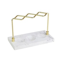 Willowhaven 18cm Paslanmaz Çelik Diş Fırçası Tutucusu & Diş Macunu Standı 2 Adet Beyaz Gri