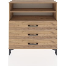 Arges Şifonyer 2 Raflı 3 Çekmeceli 88x30x96 Çam-çam Çam