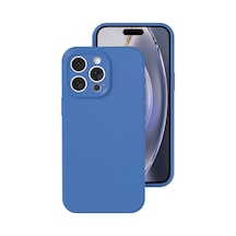 Apple iPhone Uyumlu 16 Pro Kılıf Nano İçi Kadife Silikon - Mavi Bz8683140801731