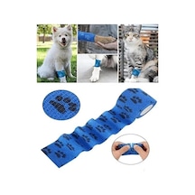 Octacare Kendinden Yapışkanlı Kedi Ve Köpek Pati Bandajı, Mavi, Pati Desenli, 5 Cm X 4.5 Metre, 4 Adet