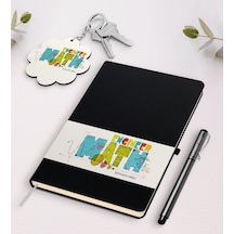 Kişiye Özel Matematik Mühendisi Siyah Defter Kalem Ve Anahtarlık N11.10882