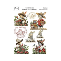 Polyesterhobi Premium Sulu Transfer 25x35 Cm Tavşan Desenli Ps 182