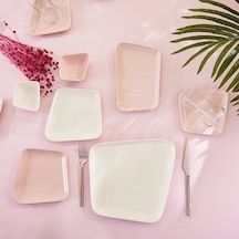 Karaca Naomi 26 Parça 6 Kişilik Kahvaltı Takımı Pink Beyaz - Pembe