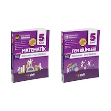 Gizli 2025 5. Sınıf Matematik + Fen Bilimleri Alıştırmalı Soru Bankası Seti 2 Kitap