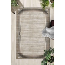 Kaymaz Taban Yıkanabilir Halı Mutfak, Salon, Yatak Odası İçin Modern Dijital Baskı Halı Slnhal106 - 460 Çok Renkli
