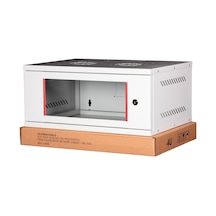 Lande - 4u 19" Cam Kapaklı Duvar Tipi Rack Kabinet Genişlik: 544 Mm Derinlik: 400 Mm Açık Gri Demonte