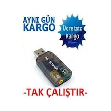 5+1 Usb Ses Kartı 4504P Laptop Bilgisayar Pc Sound Çevirici Dönüş
