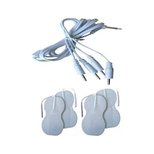 4 Adet 2 Paket Tens Pedi Ve 4 Uçlu Tens Kablosu