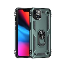 Apple iPhone Uyumlu 14 Plus Kılıf Sofya Yüzüklü Silikon Kapak - Yeşil Bzsxx00 1