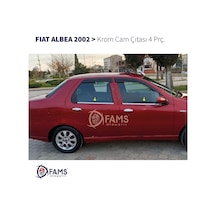 Famsotomotiv Fiat Albea Krom Cam Çıtası 4 Prç. 2002 Üzeri P.Çelik