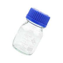 Suntek Ölçekli Çizgi Vidalı Kapaklı Mezun Yuvarlak Cam 100ml