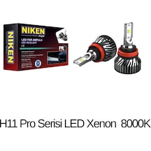 Oto Ampul H11 Led Xenon Far Ampulü 3200 Lümen 6500k Beyaz 32w Ip67 Su Geçirmez Flip Chip Teknoloji 2li Set Niken Pro Seri