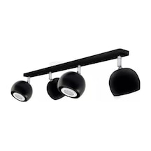 Mylights Küre Siyah Dörtlü Led Avize Led Spot Harekeli Avize Panasonıc Aplullü Siyah