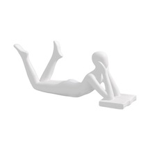 Lijinxu Soyut Düşünür Heykeli Reçine Heykelcik Stil-b-20x5x8cm