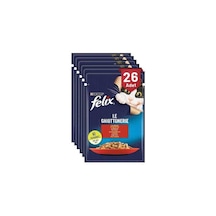 Felix Jöle İçinde Sığır Etli Yetişkin Kedi Konservesi 85 Gr X 26 Adet