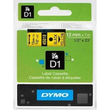Dymo D1 Şerit 12MM X 7M Sarı / Siyah 720580 45018