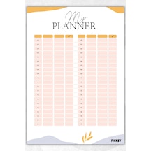 Checklist - Kontrol Listesi - A5 - Rutin Görev Takip Listesi - Günlük Haftalık Planlayıcı -planner - 1456 Çok Renkli