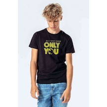 Tshirthane Lucifer Only You Lucifer & Chloe Baskılı Unisex Çocuk Siyah Tshi