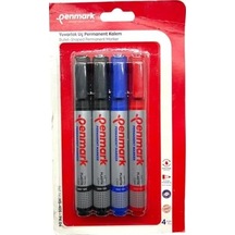 Penmark Permanent Marker Yuvarlak Uç 4'lü Blister