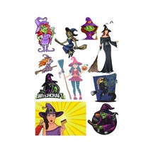 Cadı Sticker Set-4 10 Parça Telefon, Tablet, Defter, Laptop Sticker