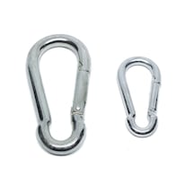 6 Mm Galvanizli Düz Yaylı Karabina (Askı) 10 Adet