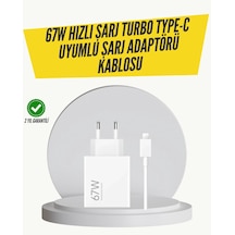 67w Turbo Hızlı Şarj Adaptörü Ve Type-c Kablo Güvenli Şarj Teknolojisi Diğer