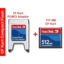 512 Mb Cf Compact Flash Hafıza Kartı + Adaptör