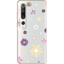 Xiaomi Mi 10 Pro Candy Floral Tasarımlı Süper Şeffaf Telefon Kılıfı Çok Renkli