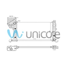 Su Radyatörü Mercedes Sprınter 2-t B901, B902, 3-t B903, 4-t B904 1995-2006 Manuel Ac- 570 400 / 901