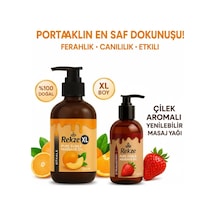 Aromaterapi Etkili Masaj Yağı Seti: Portakal 250 Ml & Çilek 120 Ml %100 Doğal Ve Yenilebilir. - 813053539