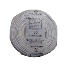 3X1.5 Ttr Kablo Öznur 10 Metre Beyaz