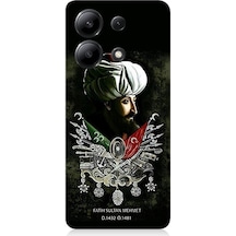 Xiaomi Redmi Note 13 Uyumlu Fatih Sultan Mehmet Desenli Silikon Kılıf