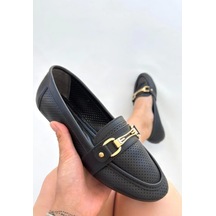 Rain Siyah Cilt Babet Ayakkabı Siyah