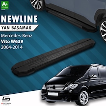 S-dizayn Mercedes Vito W639 Kısa Şase Newline Siyah Yan Basamak 2