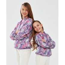Skechers Micro Collection G Full Zip Hoodie Sweatshirt Büyük Kız Çocuk Kırık Beyaz Ceket Sk241063-102 Kırık Beyaz