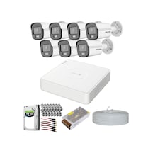HIKVISION COLORVU GECE-KARANLIKTA 7/24 RENKLİ 7 KAMERALI SET 1TB