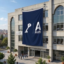 Mavi Anahtar Parti Bayrağı 140gr Premium Raşel Kumaş 6x9 Metre Diğer
