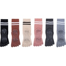 Yoga Çorapları Kaymayan Kaymayan Çoraplar Saplı Pilates Bale Barr Çok Renkli