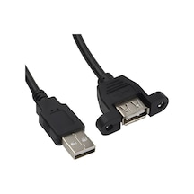 Speeduf Erkek Dişi Panel Tipi Kablosu Siyah Usb 2.0 Tip A 1m