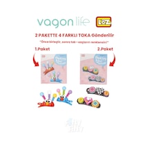 4'lü Saç Toka Seti Önce Birleştir,sonra Tak 2 Paket 4 Adet Gönderilir Yapı Toka Seti Ff 7104-7133