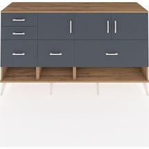 Hyperion Konsol 3 Raflı 5 Çekmeceli 3 Kapaklı 176x44x99 Çam-antra Çam-antrasit