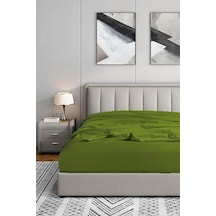 Soley Jersey %100 Pamuk Çift Kişilik Lastikli Çarşaf 160 x 200 CM Yeşil