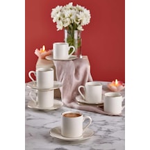 Neva N3263 Lilyum Plus 6 Kişilik Kahve Fincan Takımı